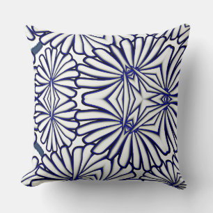 Witte bloemblaadjes Herhaal Home Decor Kussen