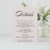 Witte Bloemblush Mauve Enclosure Kaart (Staand voorkant)