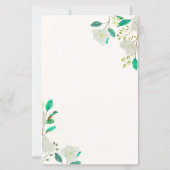 Witte bloemboog menukaart (Achterkant)