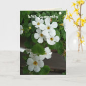 Witte Bloemen Aangepaste Sympathie Kaart Sjabloon (Gele Bloem)