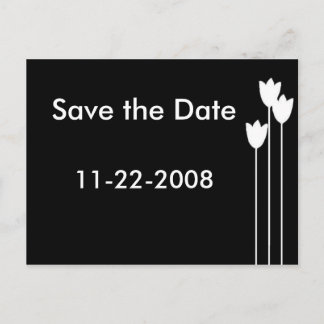 Witte bloemen aankondigingskaart