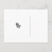 Witte bloemen aankondigingskaart (Achterkant)