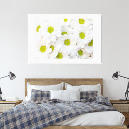 Witte bloemen afbeelding gedrukt Premium verpakt Canvas Afdruk