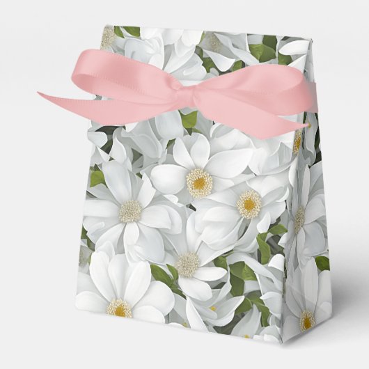 Witte Bloemen Bedankdoosjes (Voorkant Zijde)