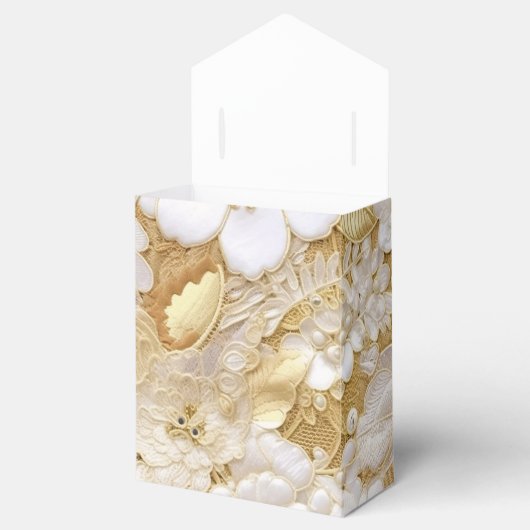 Witte Bloemen Bedankdoosjes (Geopend)