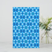Witte bloemen, bevroren briefpapier (Staand voorkant)
