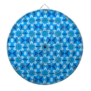 Witte bloemen, bevroren dartbord