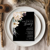 Witte Bloemen | Black Brunch en Bubbly Kaart