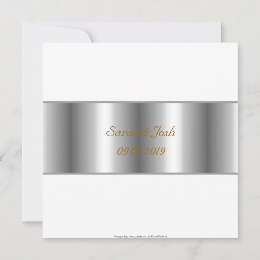 Witte bloemen bladerdak Joodse bruiloft Kaart (Achterkant)