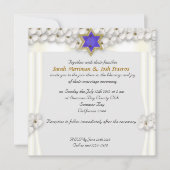 Witte bloemen bladerdak Joodse bruiloft Kaart (Voorkant)