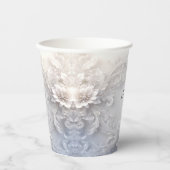 Witte bloemen bloeien papieren bekers (Voorkant)