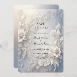 Witte bloemen bloeien Save the date