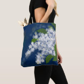 Witte bloemen, bloem tote bag (Dichtbij)
