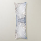 Witte Bloemen Bloemen Lichaamskussen (Achterkant (Verticaal))