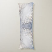 Witte Bloemen Bloemen Lichaamskussen (Voorkant Verticaal)