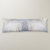 Witte Bloemen Bloemen Lichaamskussen (Achterkant)