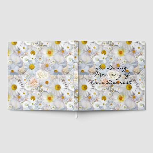 Witte bloemen boeket bloemen begrafenis gastenboek (Volledig)