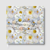 Witte bloemen boeket bloemen begrafenis gastenboek (Voorkant)