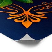 Witte bloemen boeket poster (Hoek)