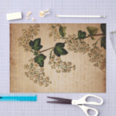 witte bloemen botanisch tissuepapier (Craft)