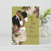 Witte Bloemen Botanische Bruiloft Save-the-date Save The Date (Staand voorkant)