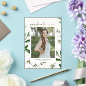  Witte Bloemen Botanische Foto Afstuderen Acryl Uitnodigingen (Insitu (Huwelijk))