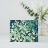 Witte bloemen briefkaart (Staand voorkant)