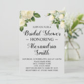 Witte Bloemen | Bruidsuitnodiging  Kaart (Staand voorkant)