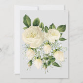 Witte Bloemen | Bruidsuitnodiging  Kaart (Achterkant)