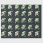 Witte Bloemen Bruiloft Cadeaupapier (Vlak)