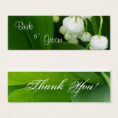 Witte Bloemen Bruiloft Dank u Kaart Label (Voorkant /achterkant)