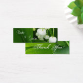 Witte Bloemen Bruiloft Dank u Kaart Label (Bureau)