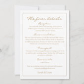 Witte Bloemen Bruiloft Detail Behuizing Kaart (Voorkant)