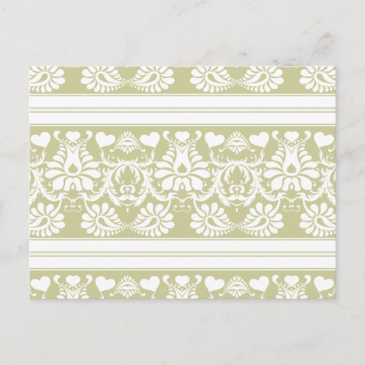 Witte Bloemen bruiloft gunsten Briefkaart (Voorkant)