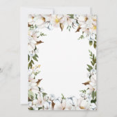 Witte Bloemen bruiloft Kaart (Achterkant)