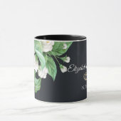 Witte Bloemen Bruiloft Mok (Midden)