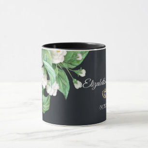 Witte Bloemen Bruiloft Mok
