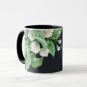 Witte Bloemen Bruiloft Mok (Voorkant links)