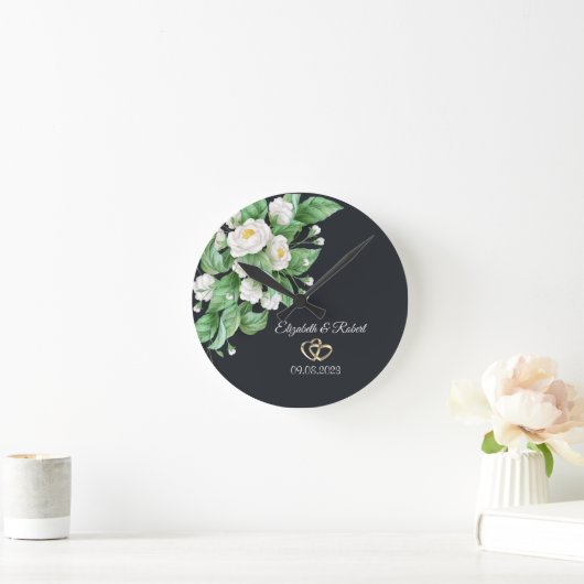 Witte Bloemen Bruiloft Ronde Klok (Huis)