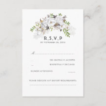 Witte Bloemen bruiloft RSVP