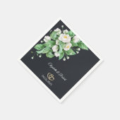 Witte Bloemen Bruiloft Servet (Hoek)
