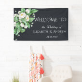 Witte Bloemen Bruiloft Spandoek (Insitu)