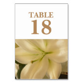 Witte Bloemen Bruiloft Tafel Kaarten (Voorkant)