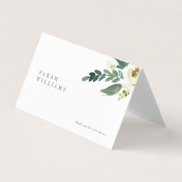 Witte Bloemen Bruiloft Tafel Plaats Kaart