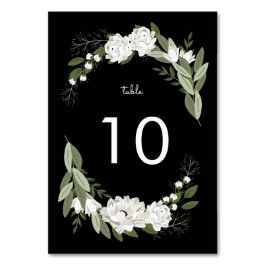 Witte Bloemen Bruiloft tafels Tafelnummer