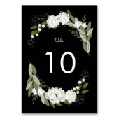 Witte Bloemen Bruiloft tafels Tafelnummer (Voorkant)