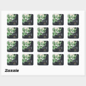 Witte Bloemen Bruiloft Vierkante Sticker (Vel)