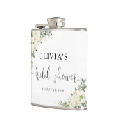 Witte Bloemen Bruiloftsfeest Flask Heupfles (Links)