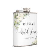 Witte Bloemen Bruiloftsfeest Flask Heupfles (Rechts)
