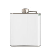 Witte Bloemen Bruiloftsfeest Flask Heupfles (Achterkant)
